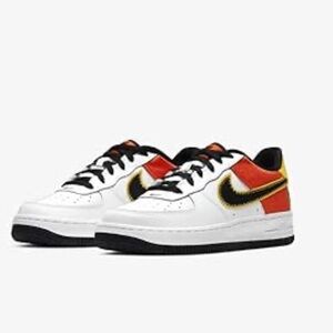 Nike Air Force LV8 1 "Raygun" black / orange sneakers size 4Y